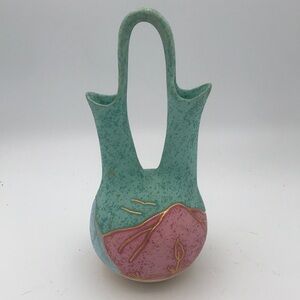 VTG Native American Navajo Wedding Vase Signed‎ & Handpainted